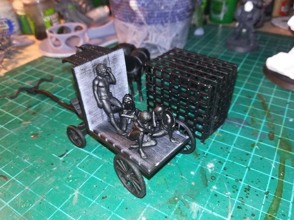 Jail Wagon with Slaves 3D print model_19