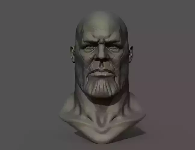 THANOS BUST STL DETAIL