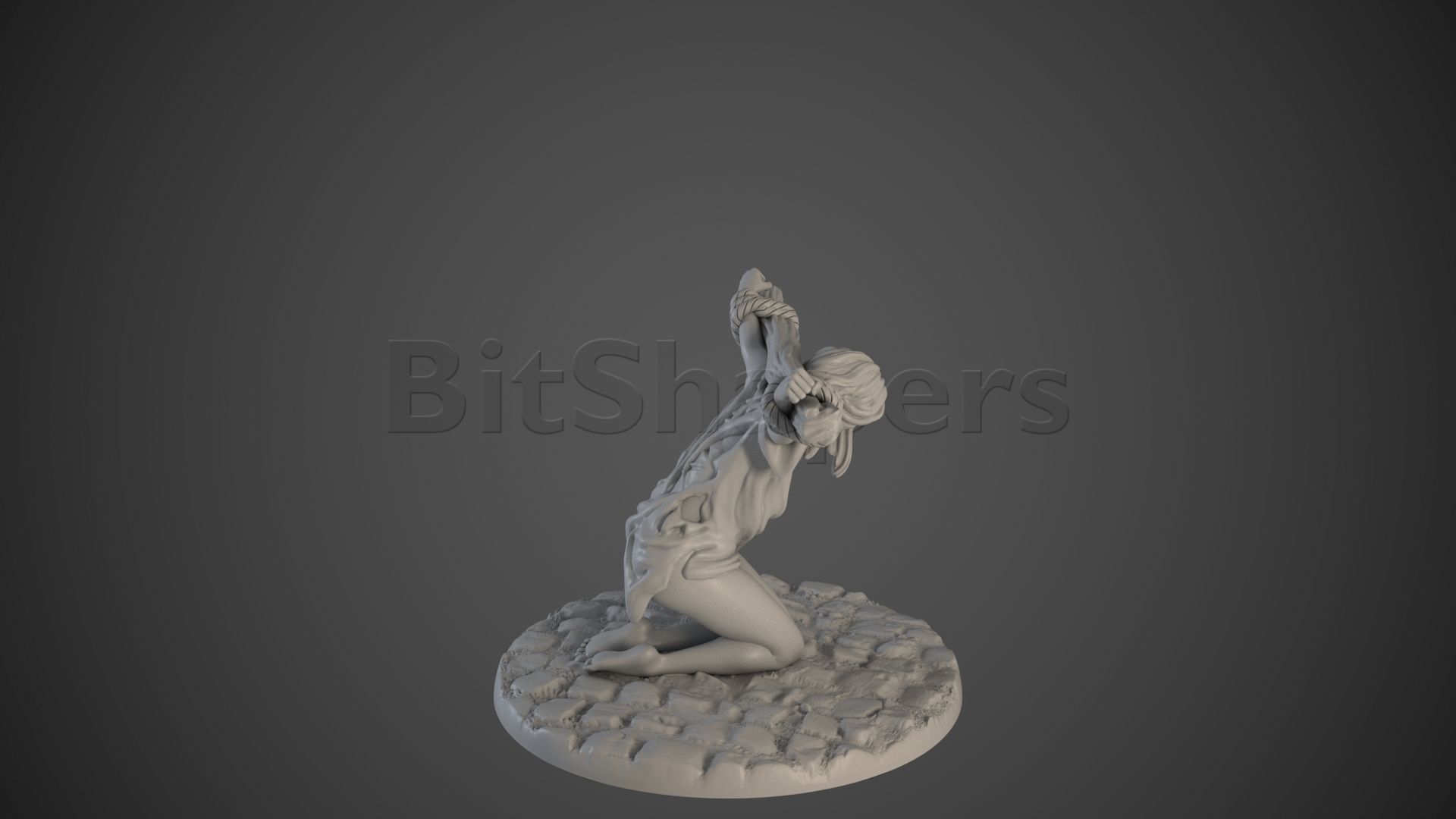 Slave girl 06 Whipped 3D print model_1