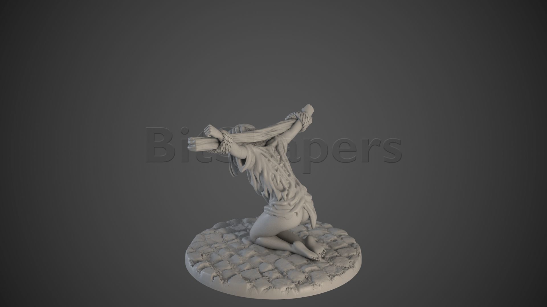 Slave girl 06 Whipped 3D print model_3