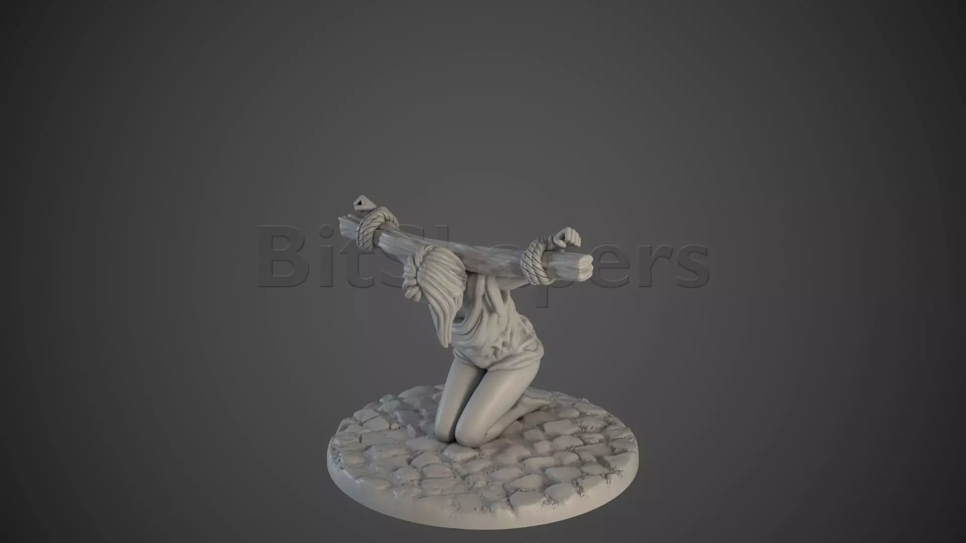 Slave girl 06 Whipped 3D print model_0