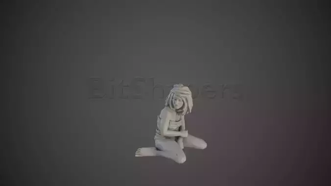 Slave girl 05 Lying 3D print model
