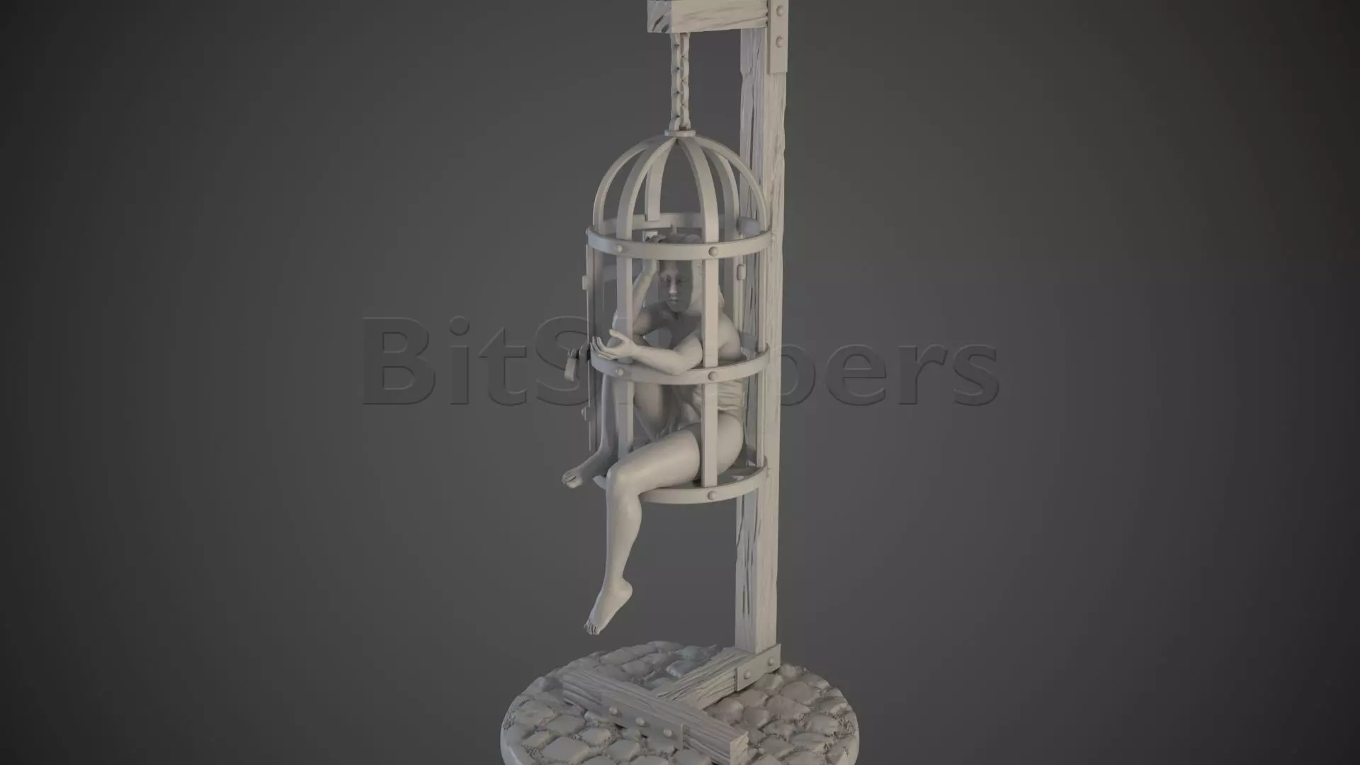Slave girl 04 Gibbet 3D print model_0