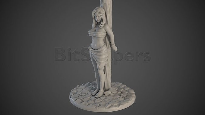 Slave girl 03 Pole 3D print model