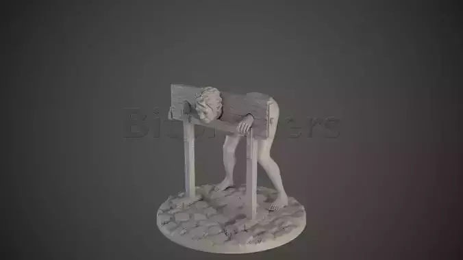 Slave girl 02 Pillory 3D print model