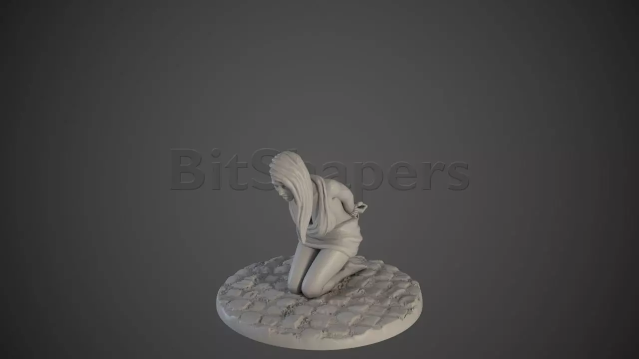 Slave girl 01 Knee 3D print model_0