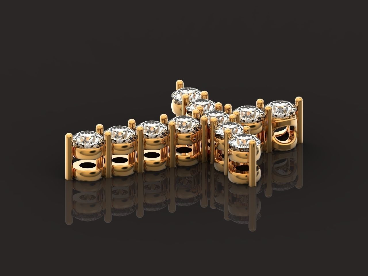 tiffany cross   3D print model_31