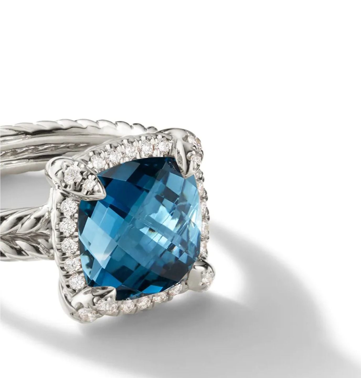 Stylish Modern Cushion Engagement  Ring 3d Model 3D print model_11