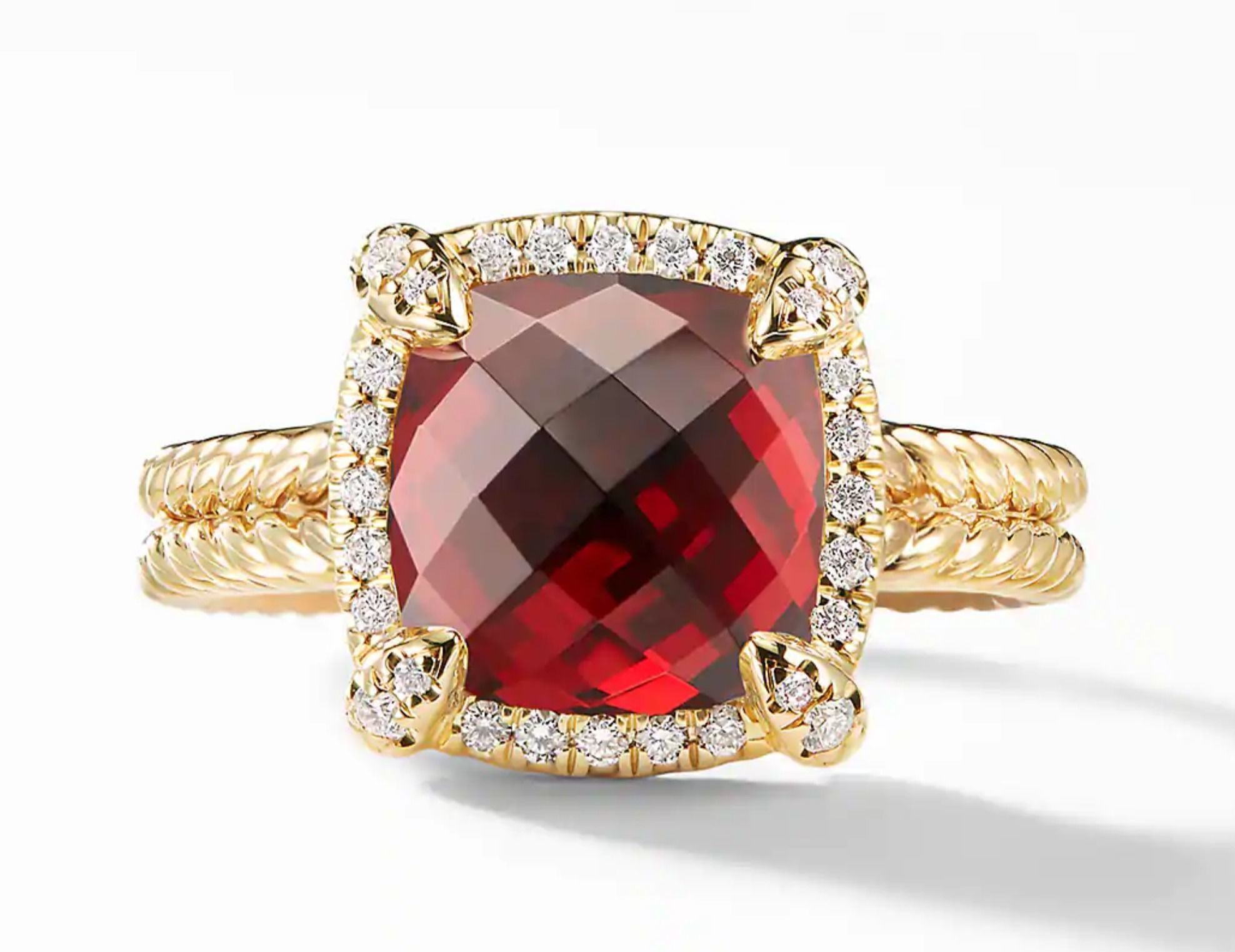 Stylish Modern Cushion Engagement  Ring 3d Model 3D print model_14