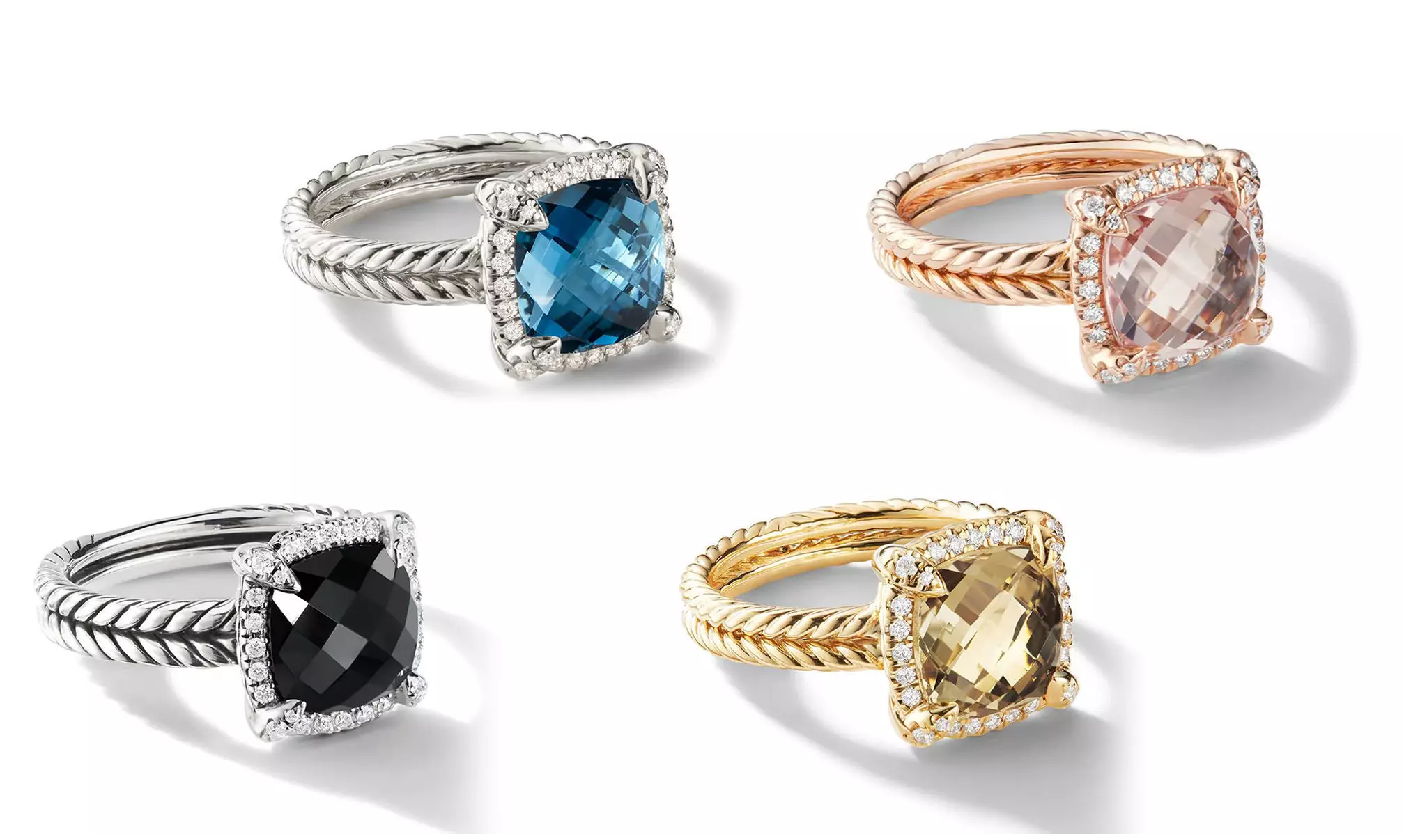 Stylish Modern Cushion Engagement  Ring 3d Model 3D print model_0