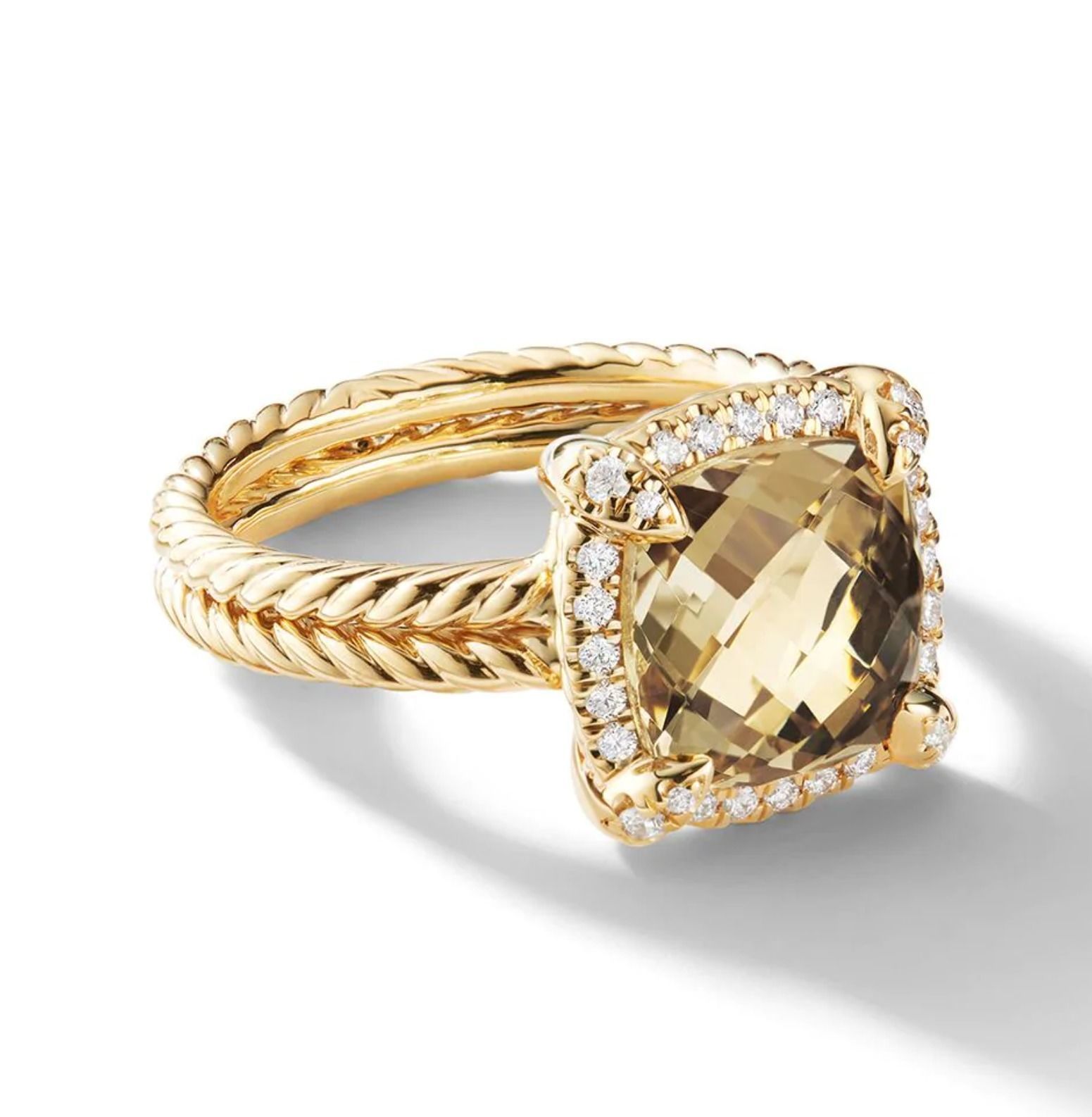 Stylish Modern Cushion Engagement  Ring 3d Model 3D print model_4