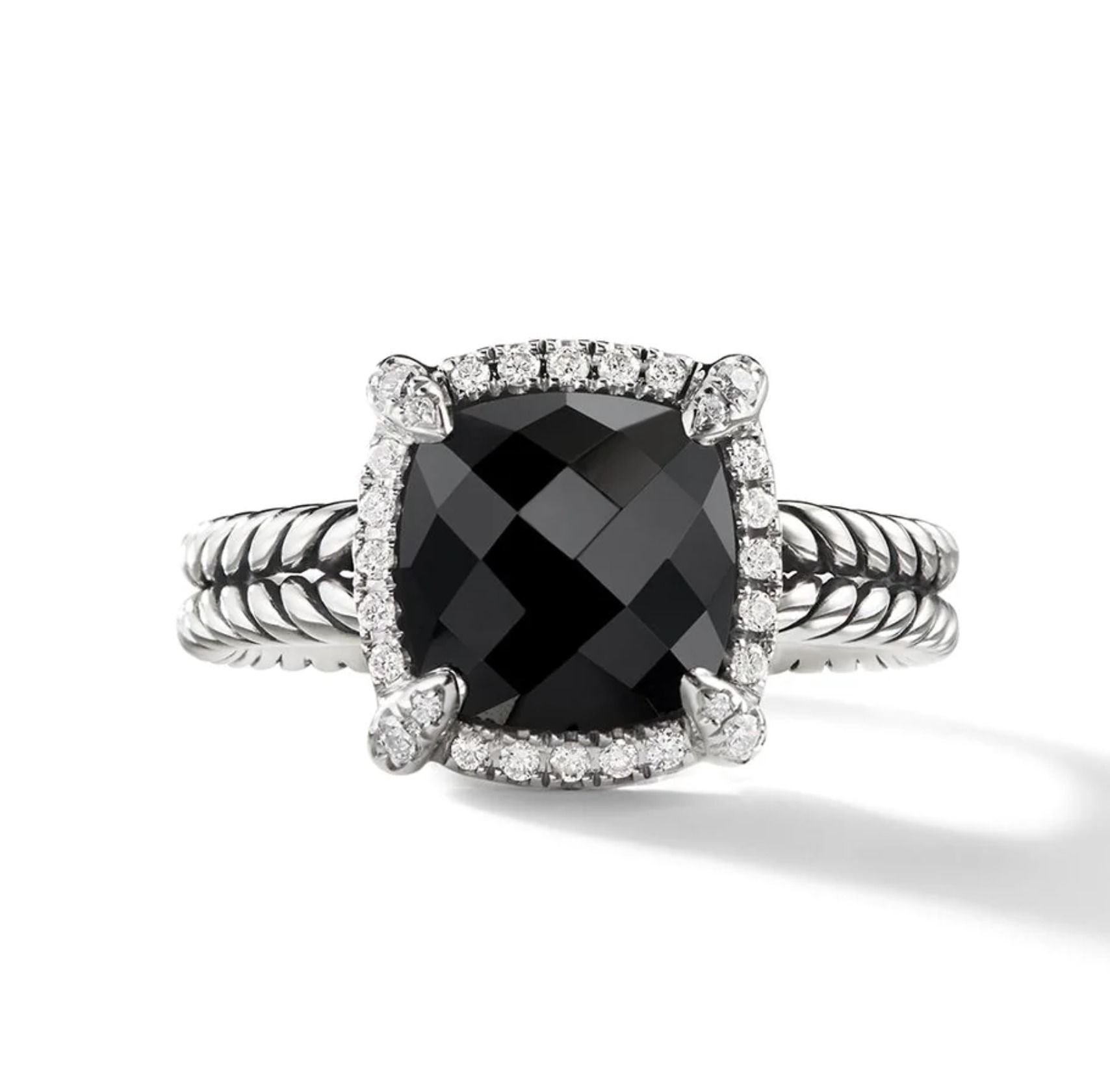 Stylish Modern Cushion Engagement  Ring 3d Model 3D print model_13