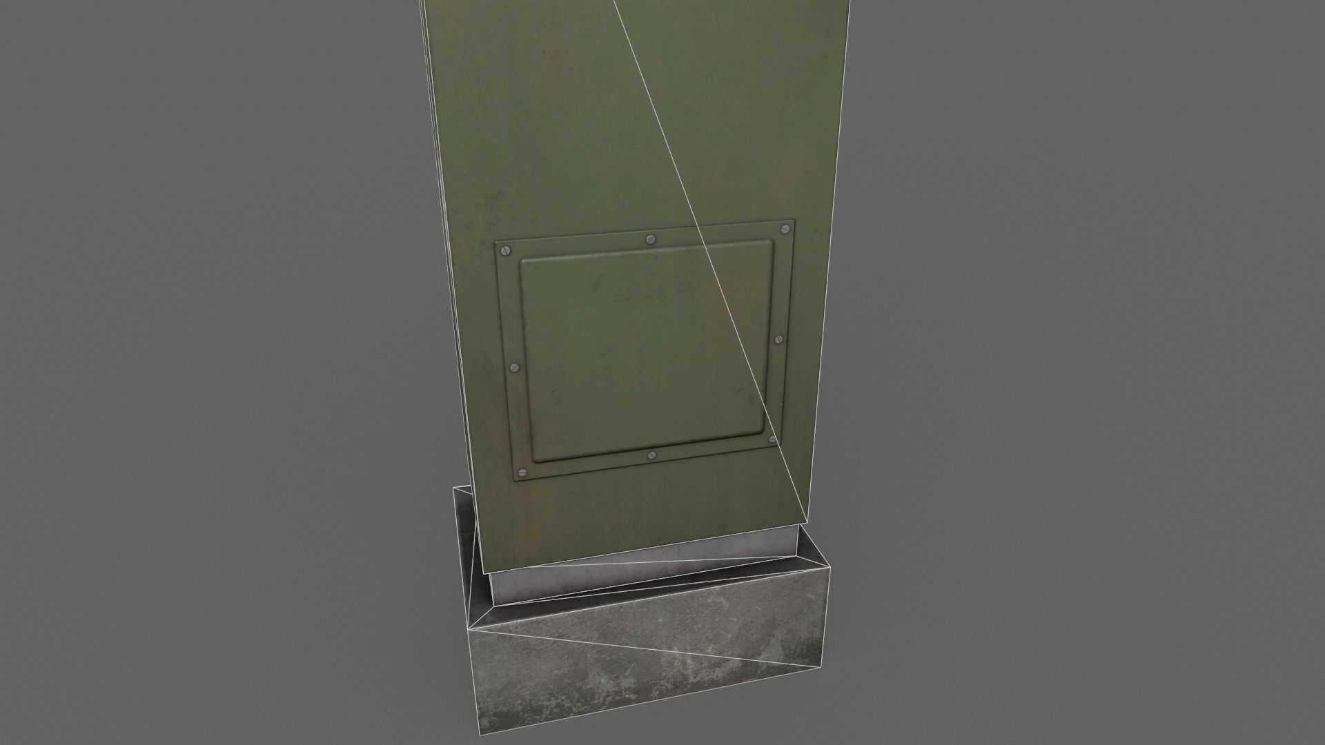 PBR Electric Box DarkGreen V2 Low-poly 3D model_22