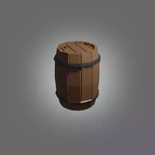 Barrel Low-poly Game ready