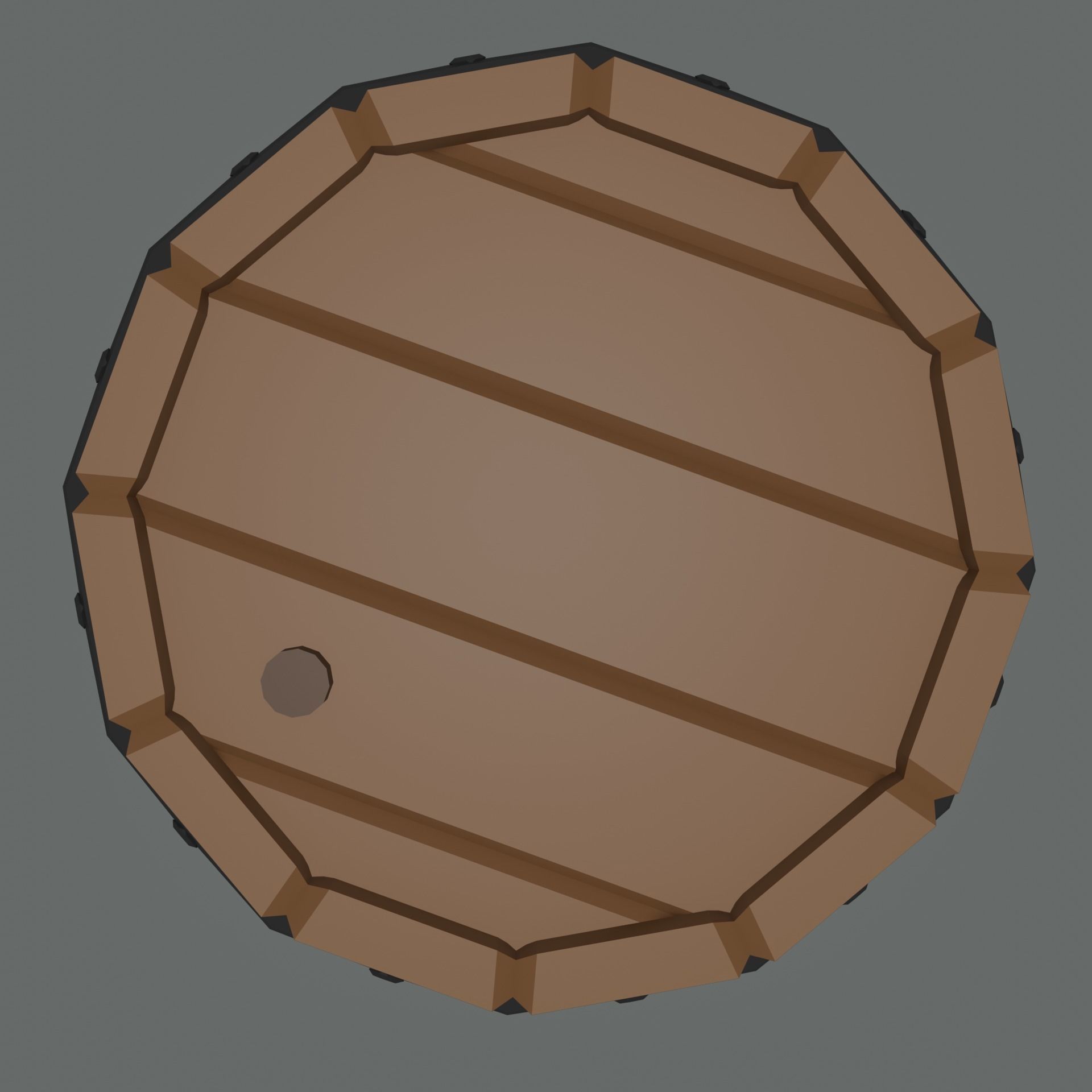 Barrel Low-poly Game ready Low-poly 3D model_4