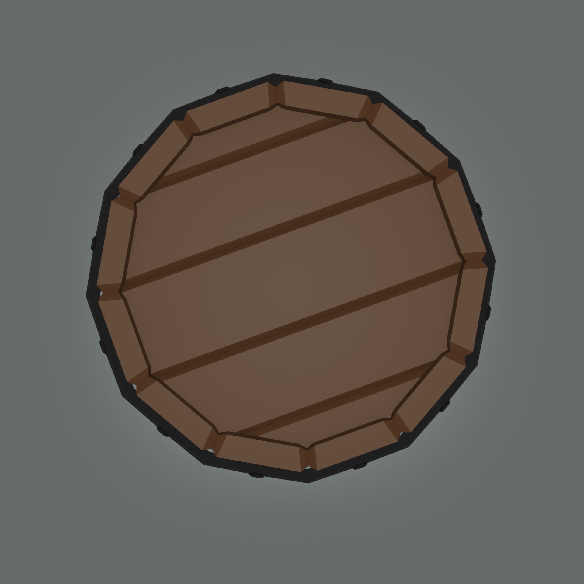Barrel Low-poly Game ready Low-poly 3D model_3