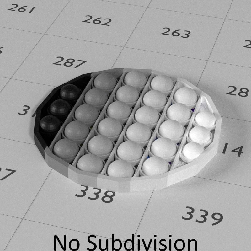 Pop-It Fidget Toy Set Low-poly 3D model_3