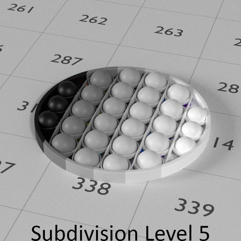 Pop-It Fidget Toy Set Low-poly 3D model_4