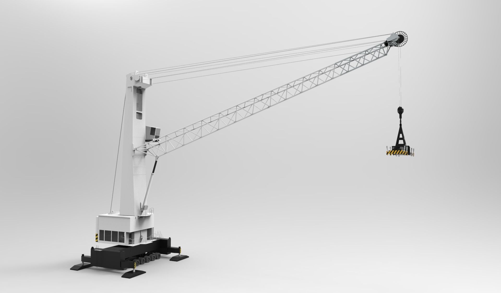 Tower container crane 3D model_11