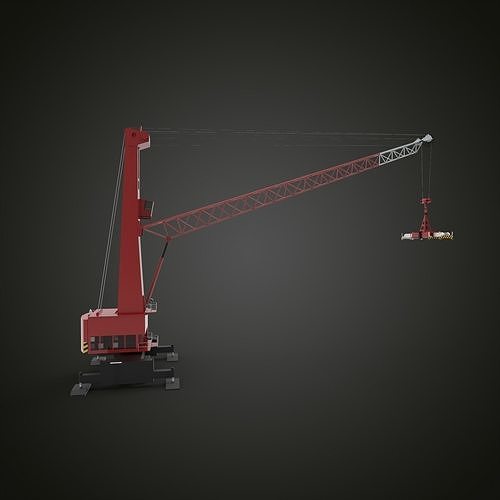 Tower container crane 3D model