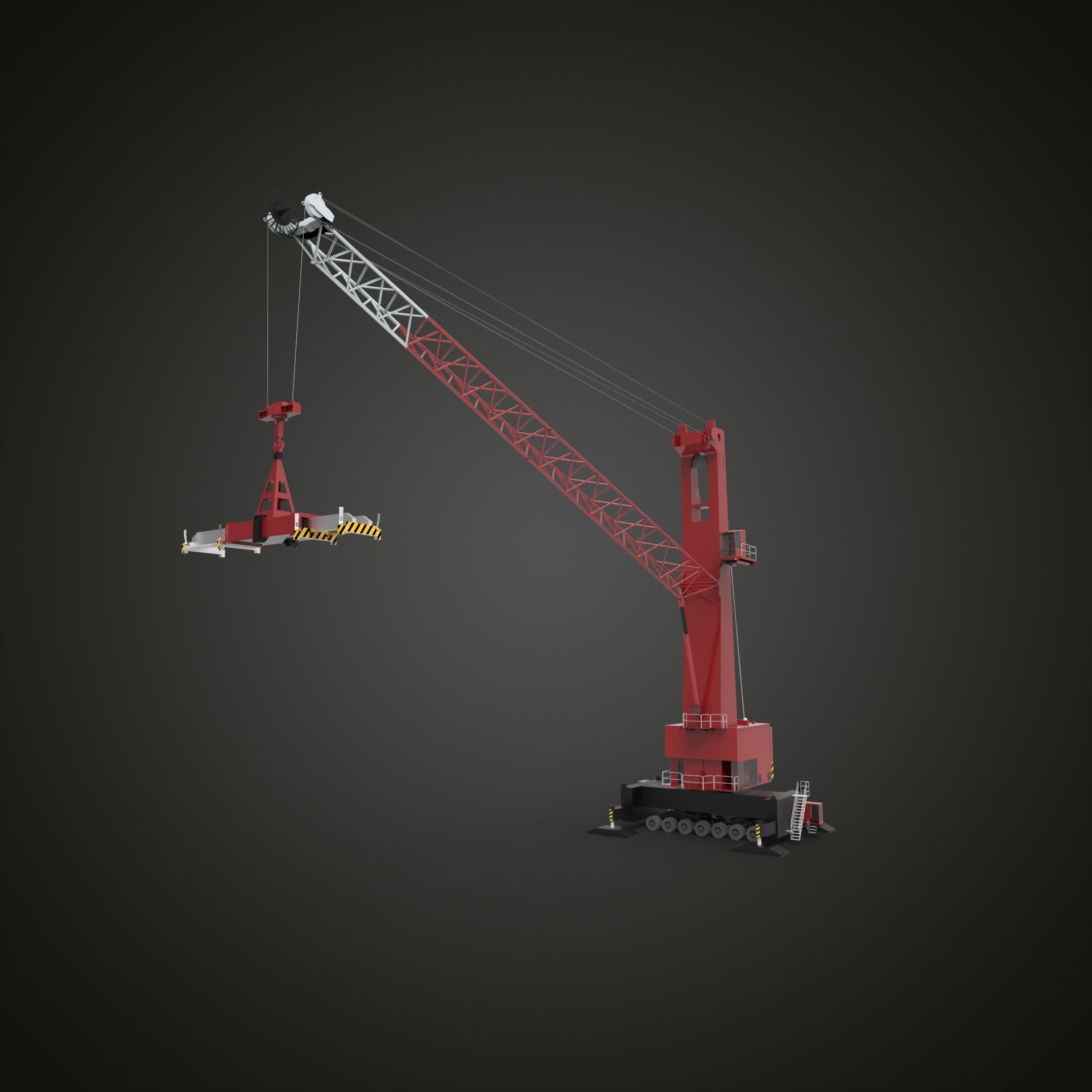 Tower container crane 3D model_1