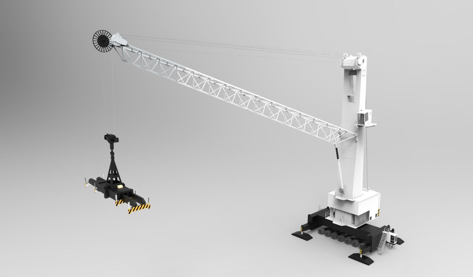 Tower container crane 3D model_9