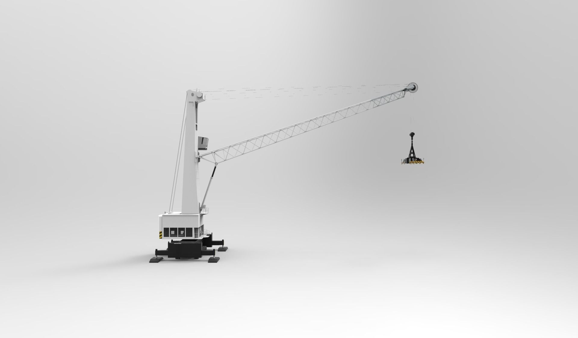 Tower container crane 3D model_6