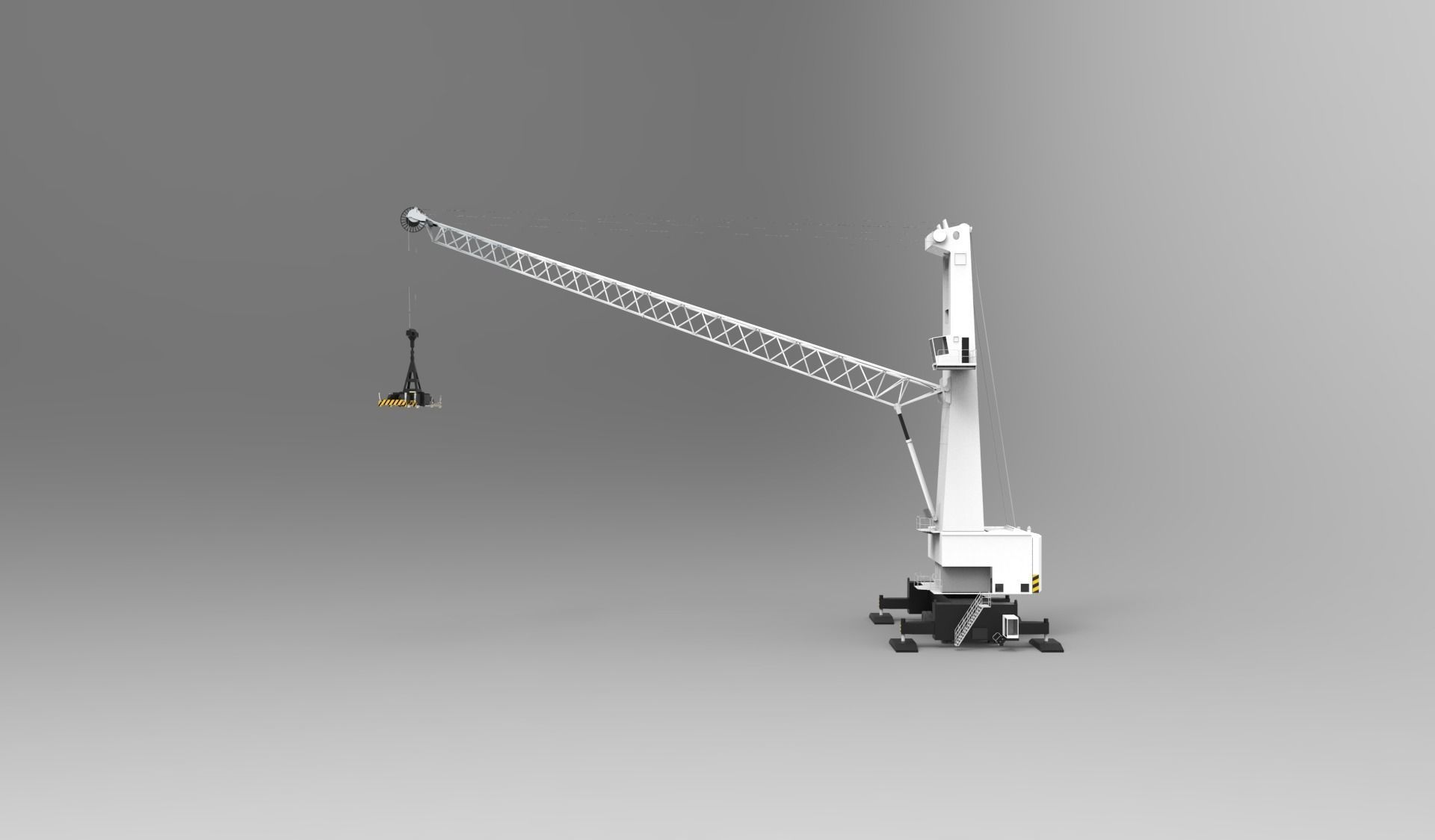 Tower container crane 3D model_5
