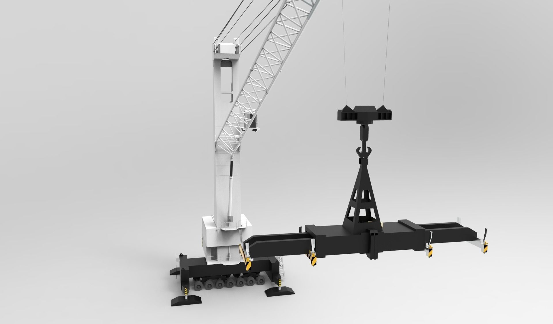 Tower container crane 3D model_10