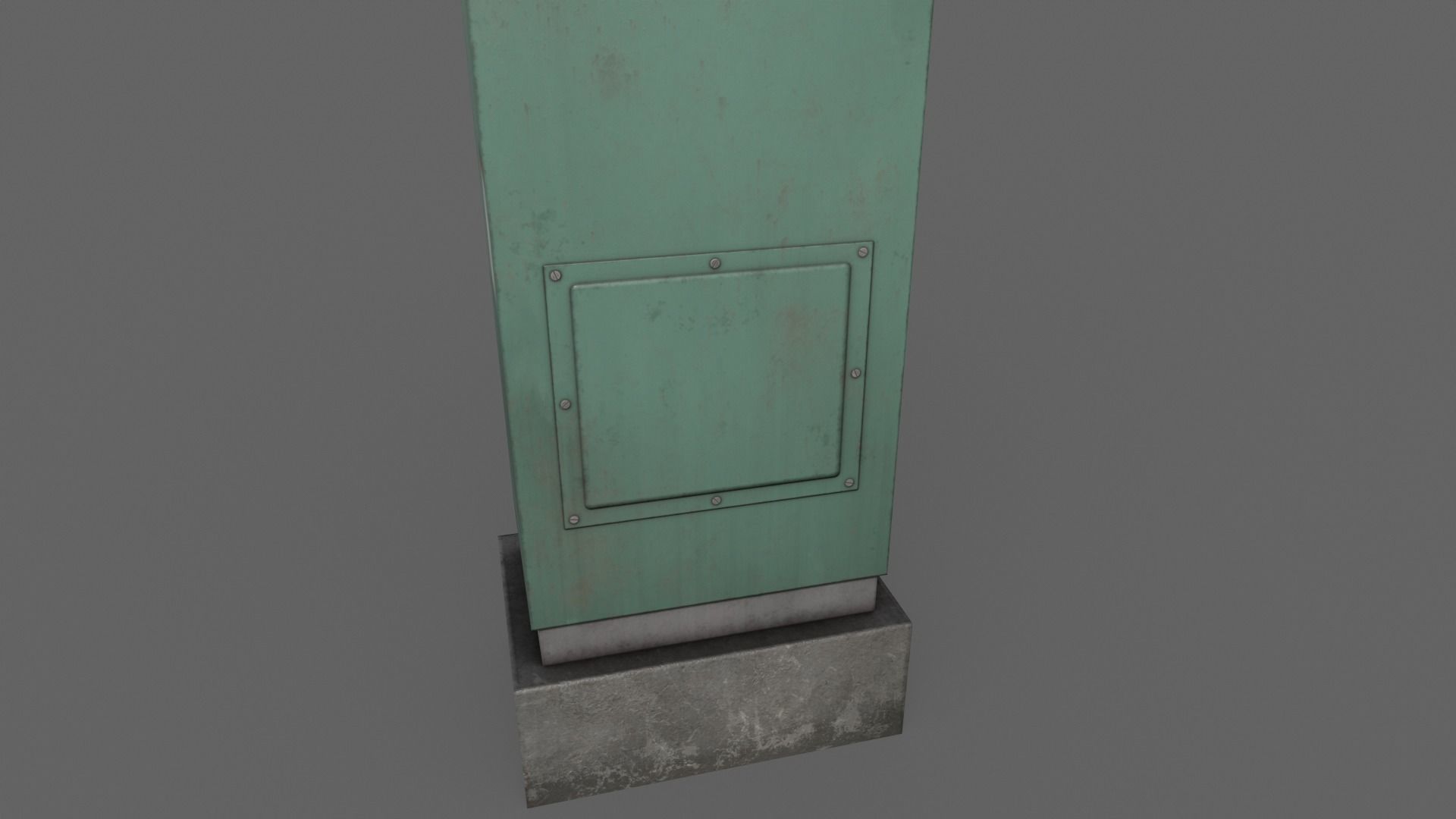 PBR Electric Box Green V2 Low-poly 3D model_15
