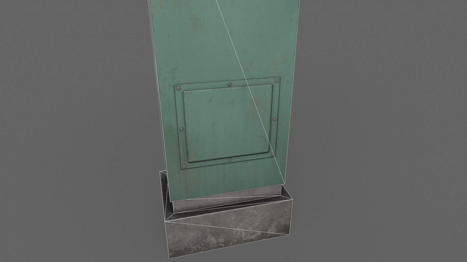 PBR Electric Box Green V2 Low-poly 3D model_22