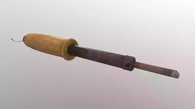 Soldering iron of the times of the USSR Low-poly 3D model
