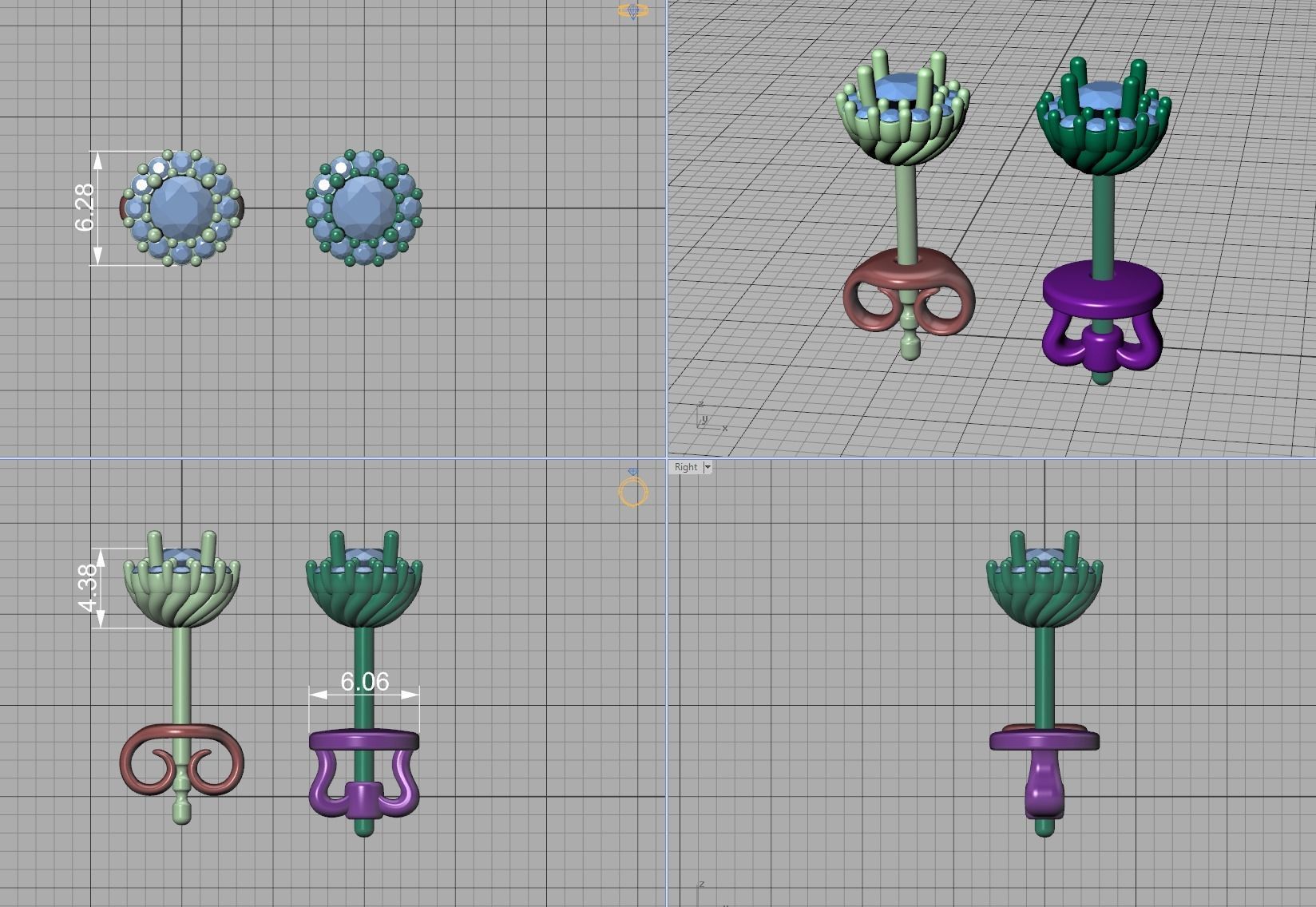 Bespoke Classic Ring and Stud Earrings Collection version3 _38