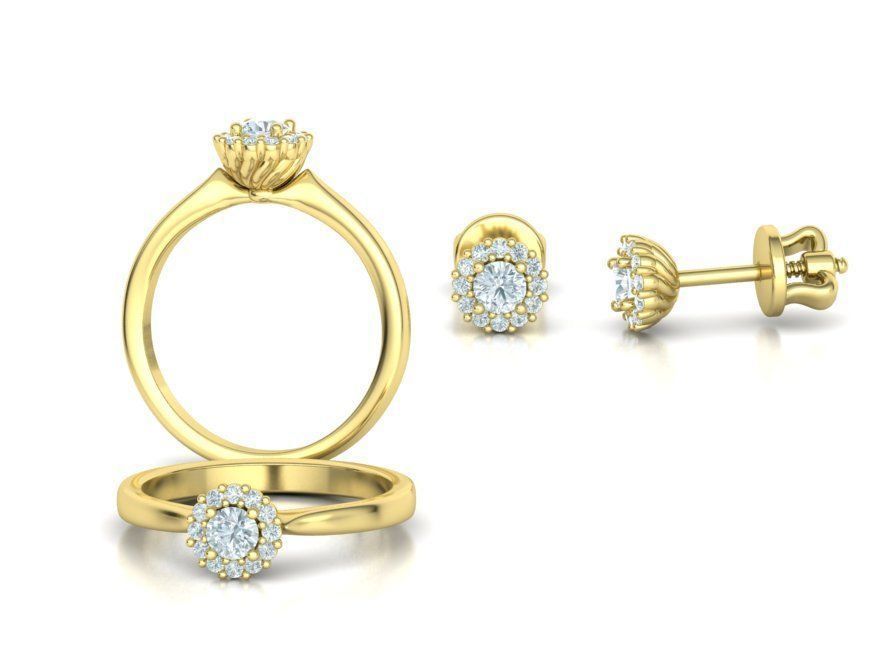 Bespoke Classic Ring and Stud Earrings Collection version3 _19