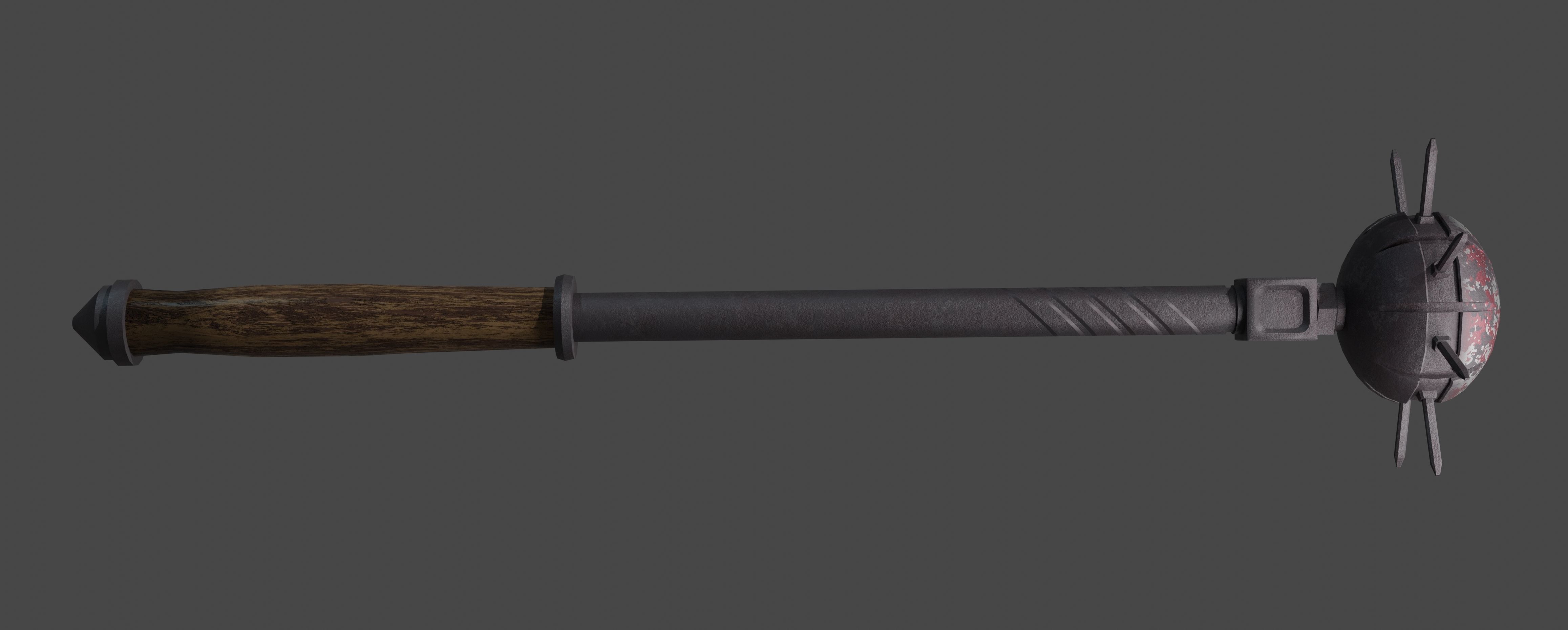 bludgeon  mace  medieval blunt weapon weapon Low-poly 3D model_5
