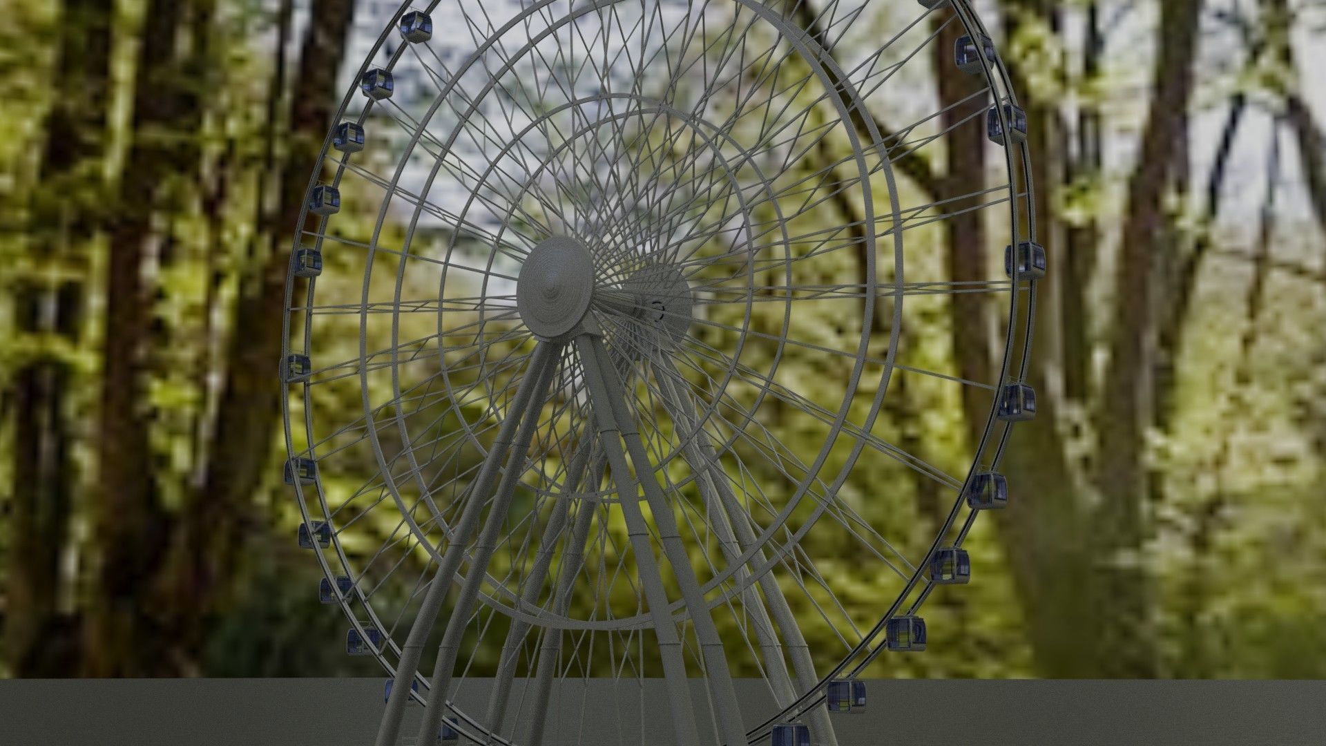 3d model ferris wheel 3D model_8