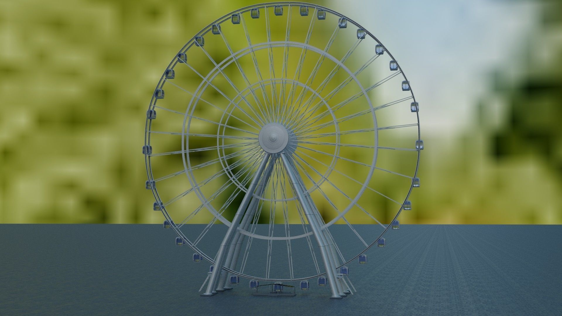 3d model ferris wheel 3D model_4