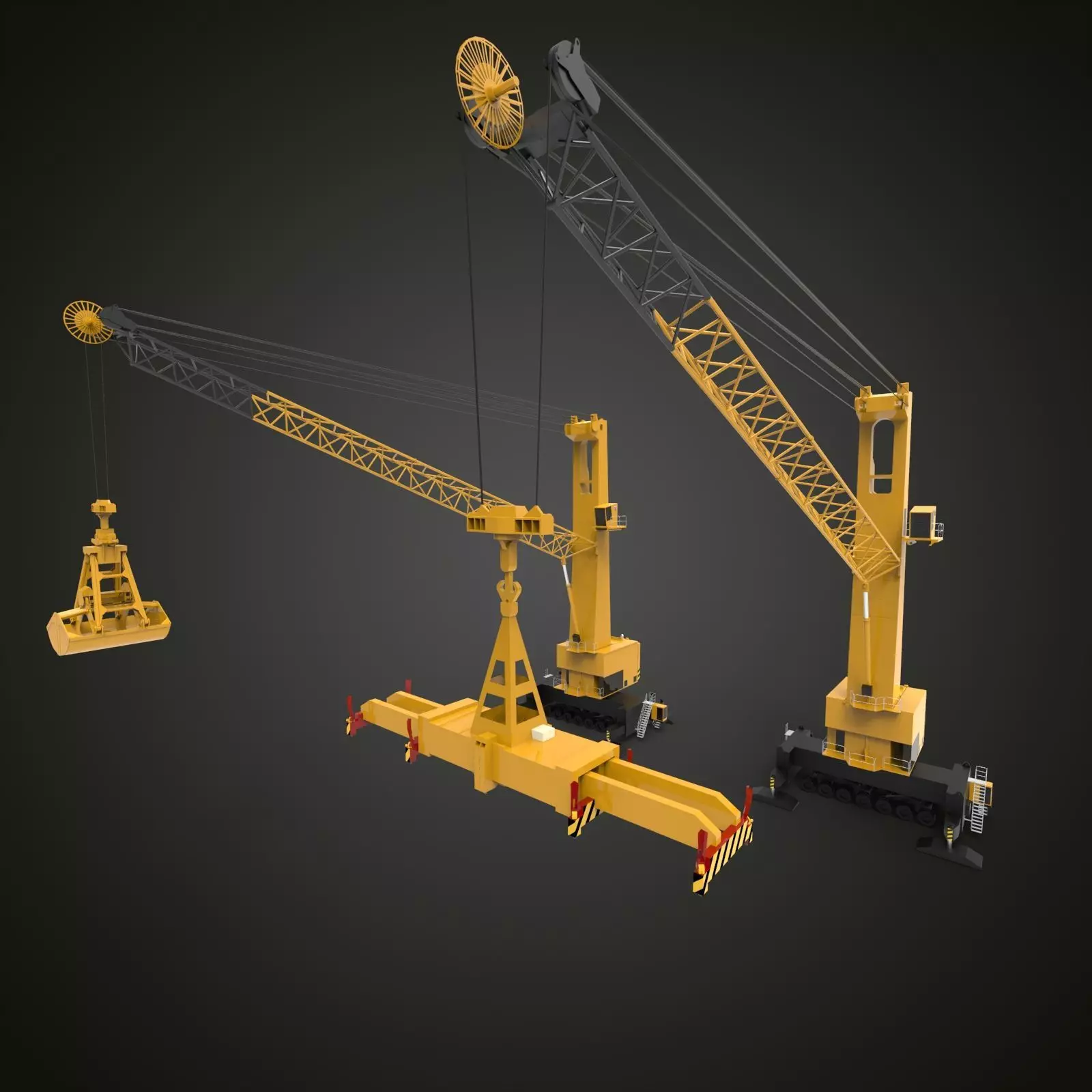 harbour tower crane 3D model
