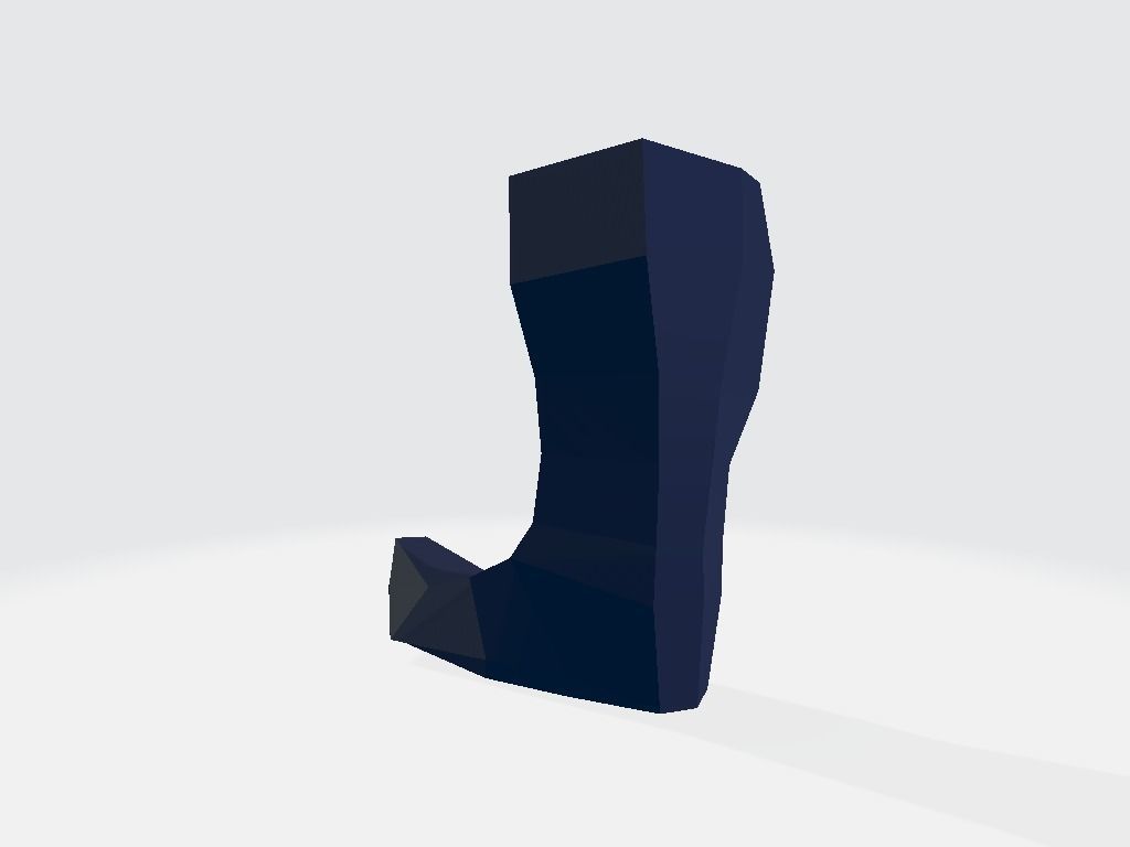 High Boot v2 Low-poly 3D model_6