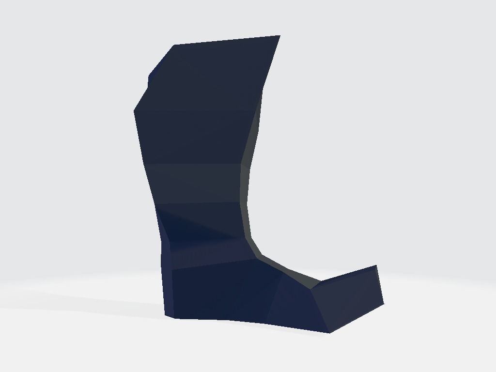 High Boot v2 Low-poly 3D model_2