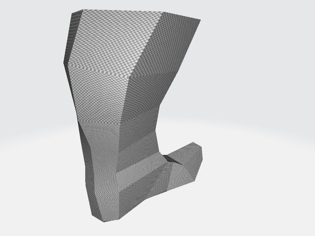 High Boot v2 Low-poly 3D model_26