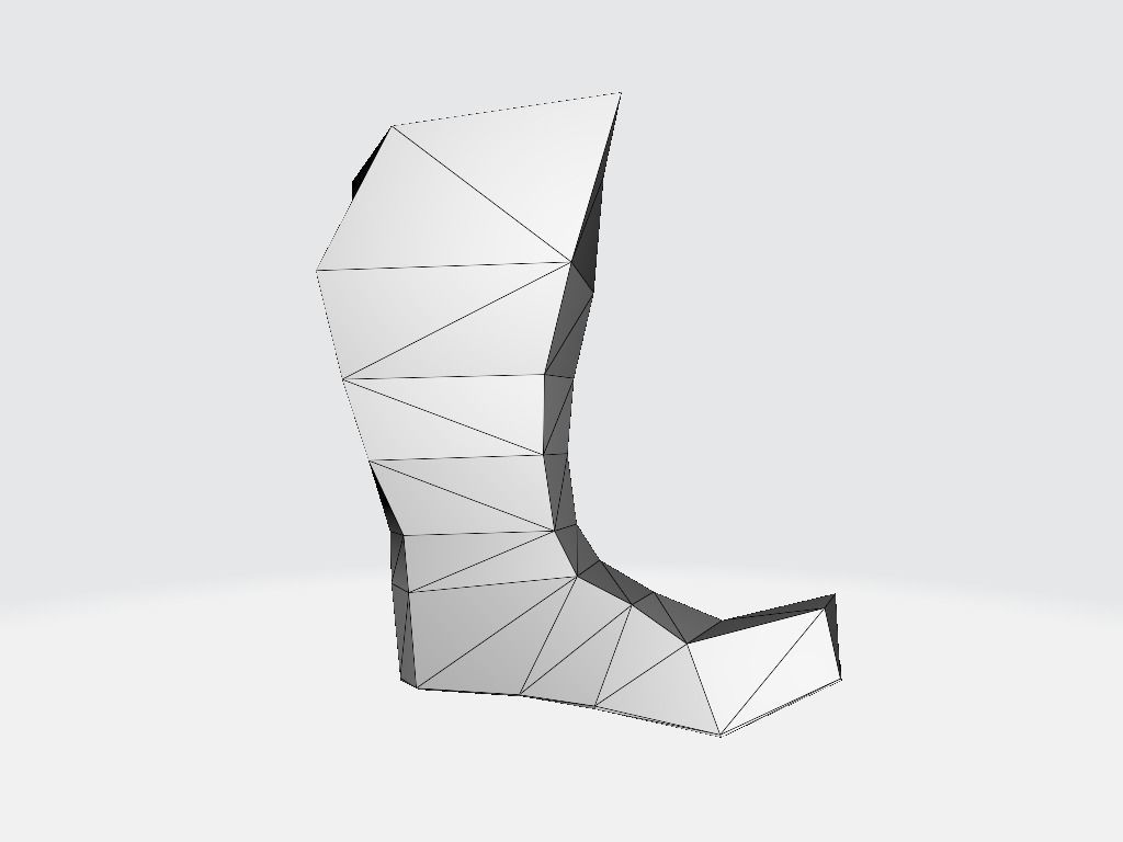 High Boot v2 Low-poly 3D model_9