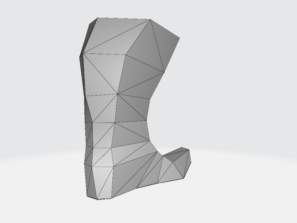 High Boot v2 Low-poly 3D model_13
