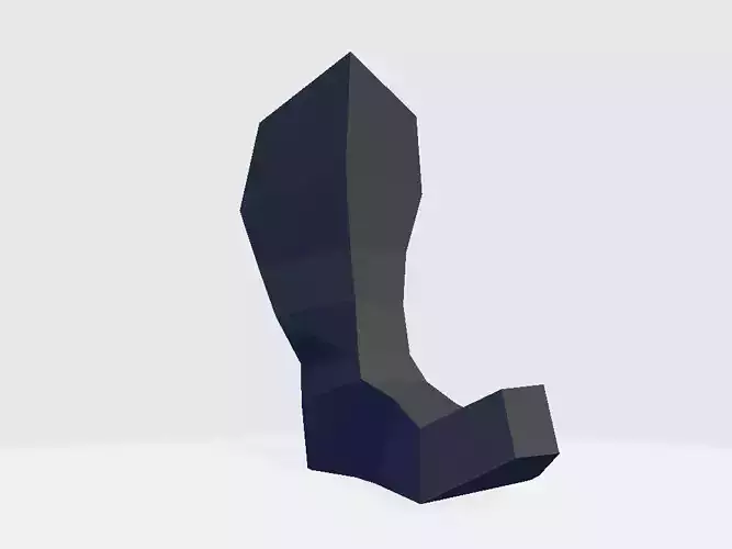 High Boot v2 Low-poly 3D model