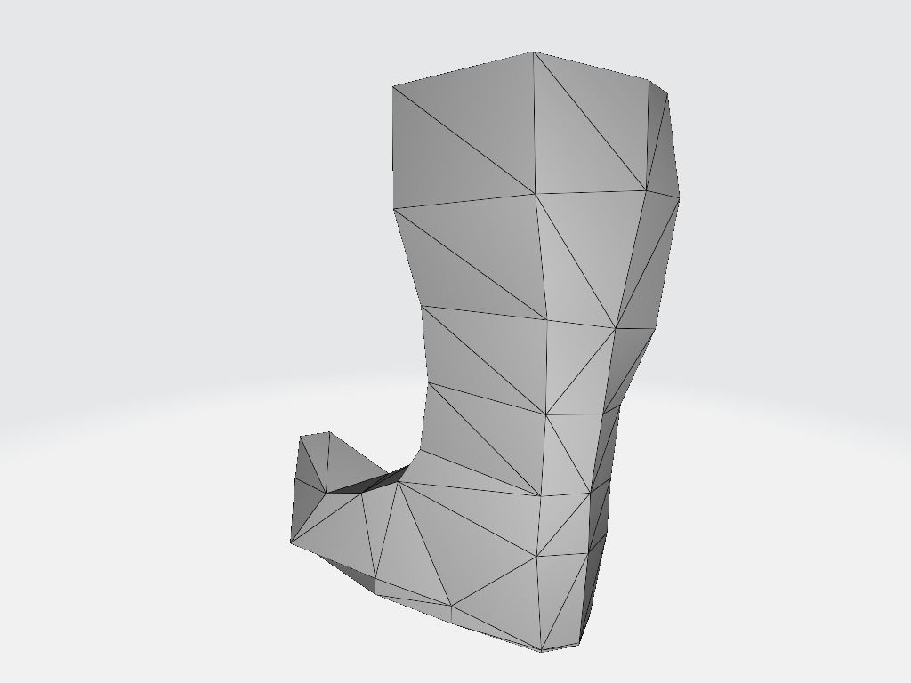 High Boot v2 Low-poly 3D model_12