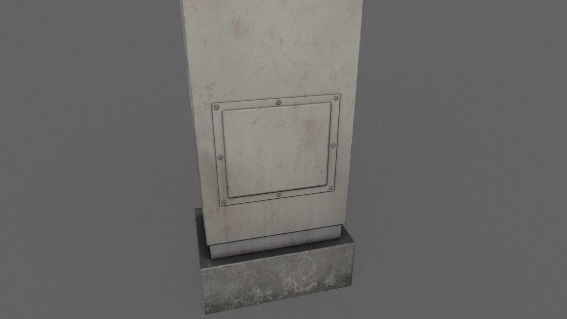 PBR Electric Box LightGrey V2 Low-poly 3D model_15