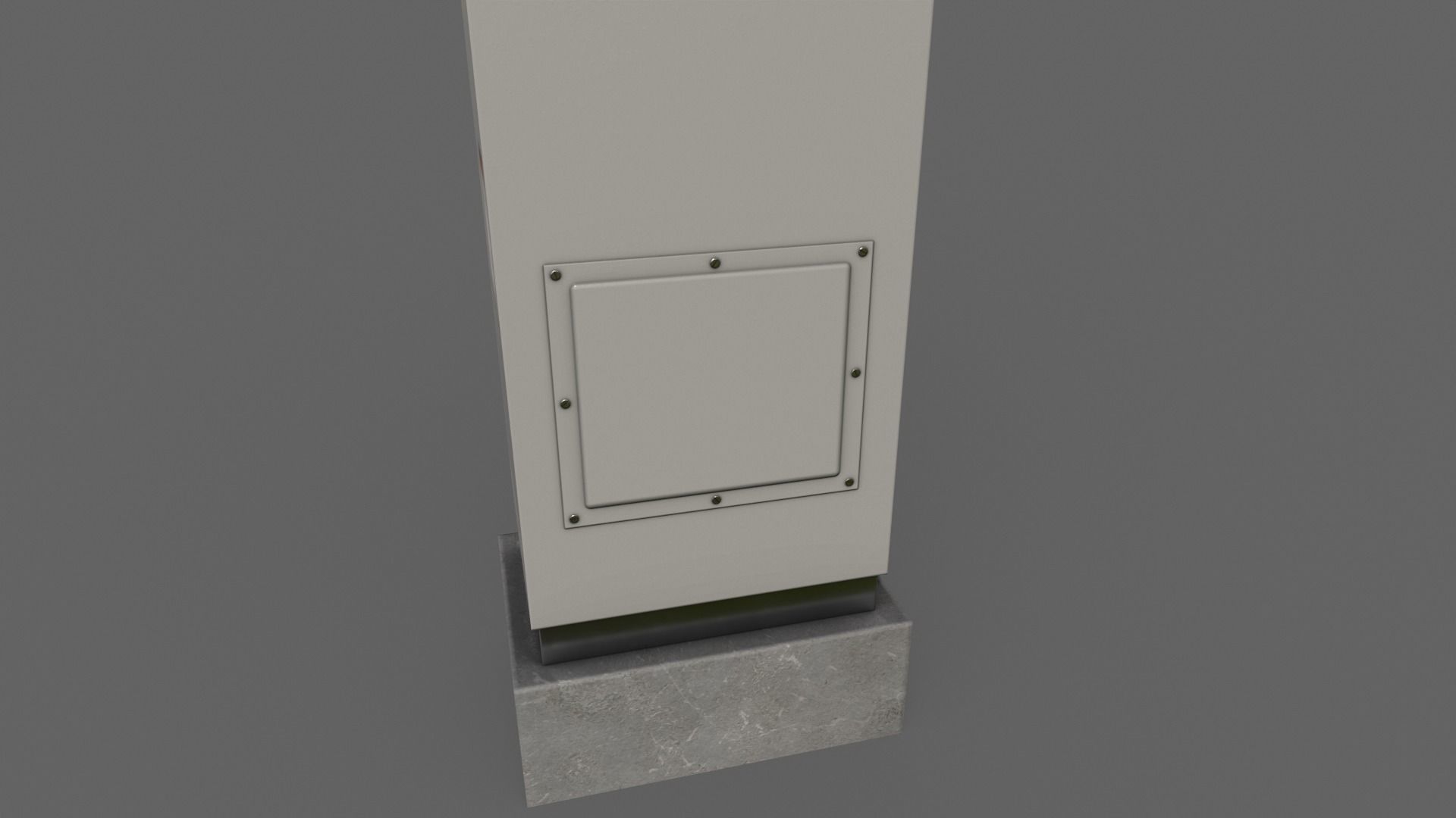 PBR Electric Box LightGrey V2 Low-poly 3D model_8