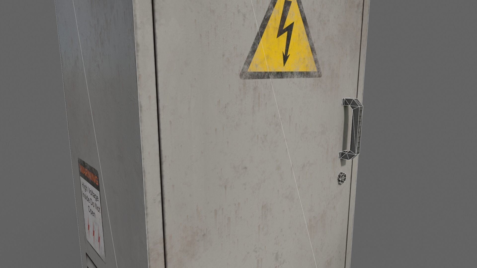 PBR Electric Box LightGrey V2 Low-poly 3D model_19