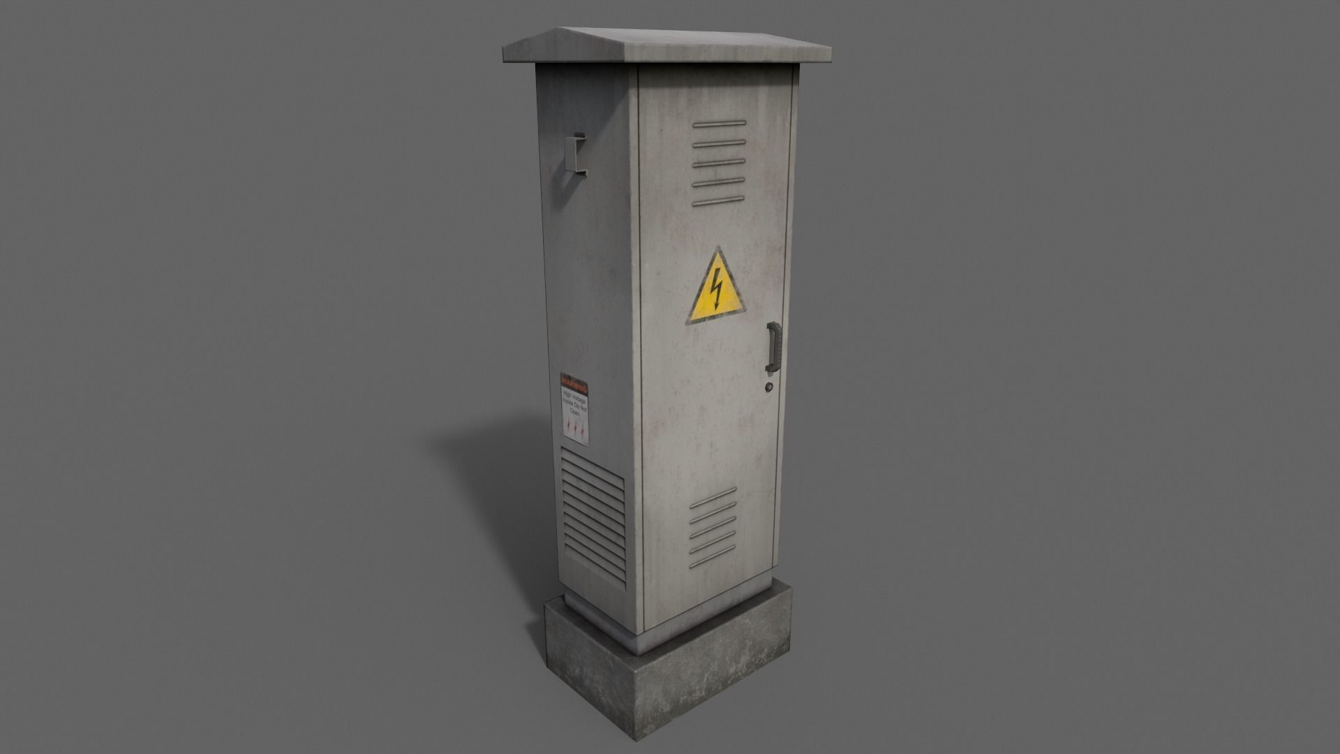 PBR Electric Box LightGrey V2 Low-poly 3D model_9