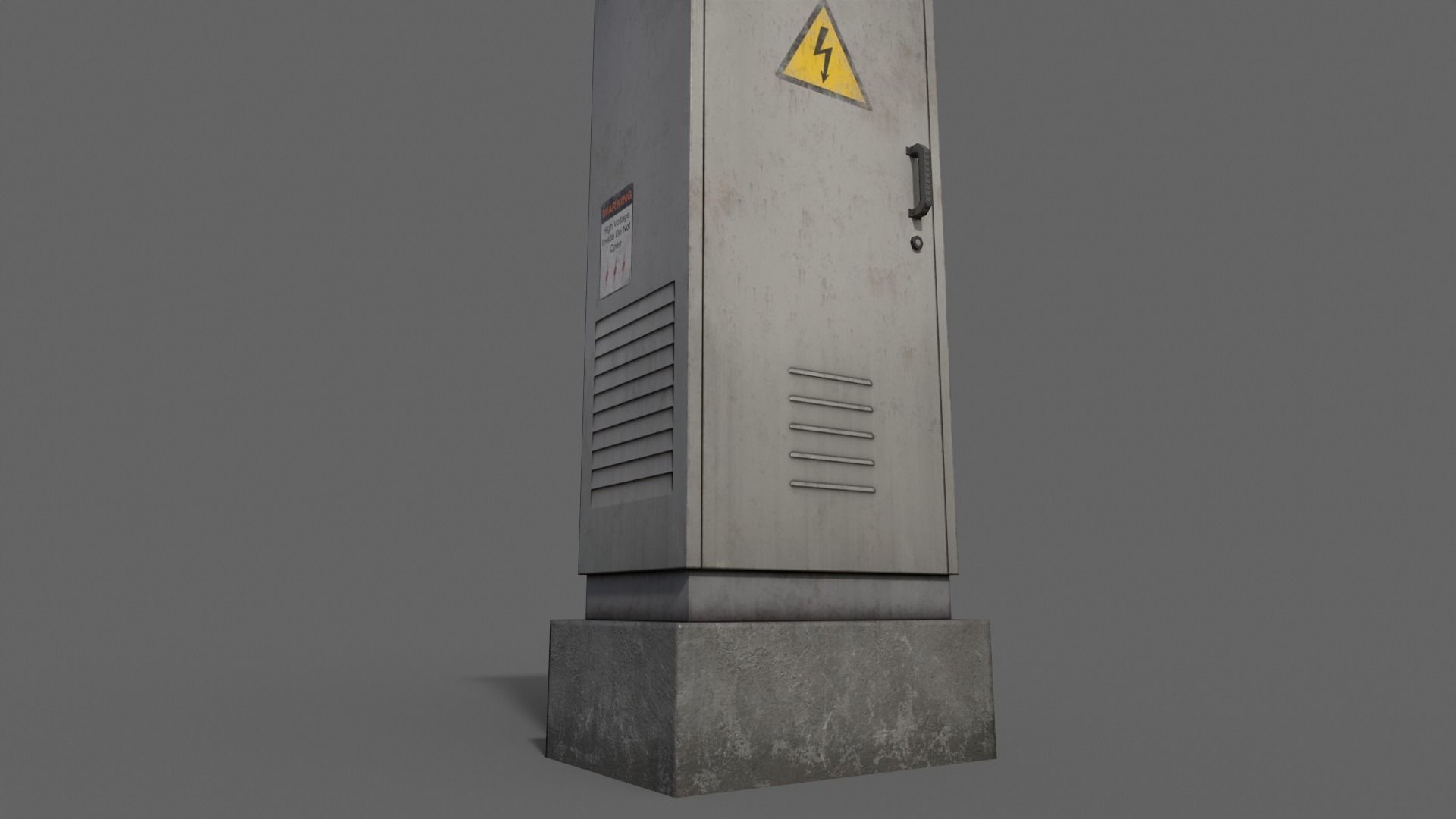 PBR Electric Box LightGrey V2 Low-poly 3D model_11